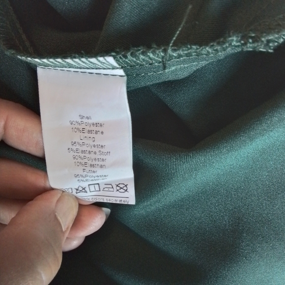 NWT Grace Karin Women Green Side Slit Satin Cocktail Party Dress - 16 - Picture 10 of 11